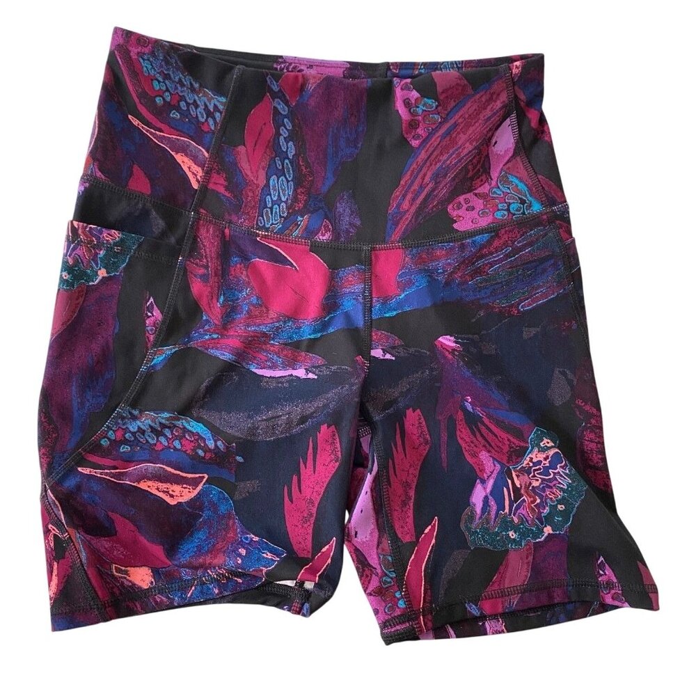 AIM Biker Shorts Black Pink Sz M Pockets Cycling Hiking Outdoors Summer stretchy